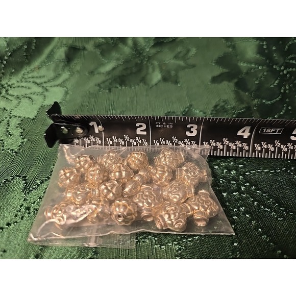 Antique Silver Plated Copper Beads Assorted Charms #168 Bundle W/ Others Listed - Picture 2 of 2